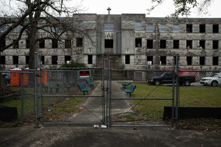 Existing Historic Fifth Ward St Elizabeth's Hospital<br /><small>Photo credit: Houston Chronicle</small>