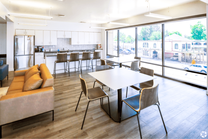 mixed-use housing the rose on colfax common room<br /><small>Credit: Apartments.com</small>