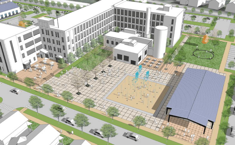 aerial rendering ilion master plan revitalization<br /><small></small>